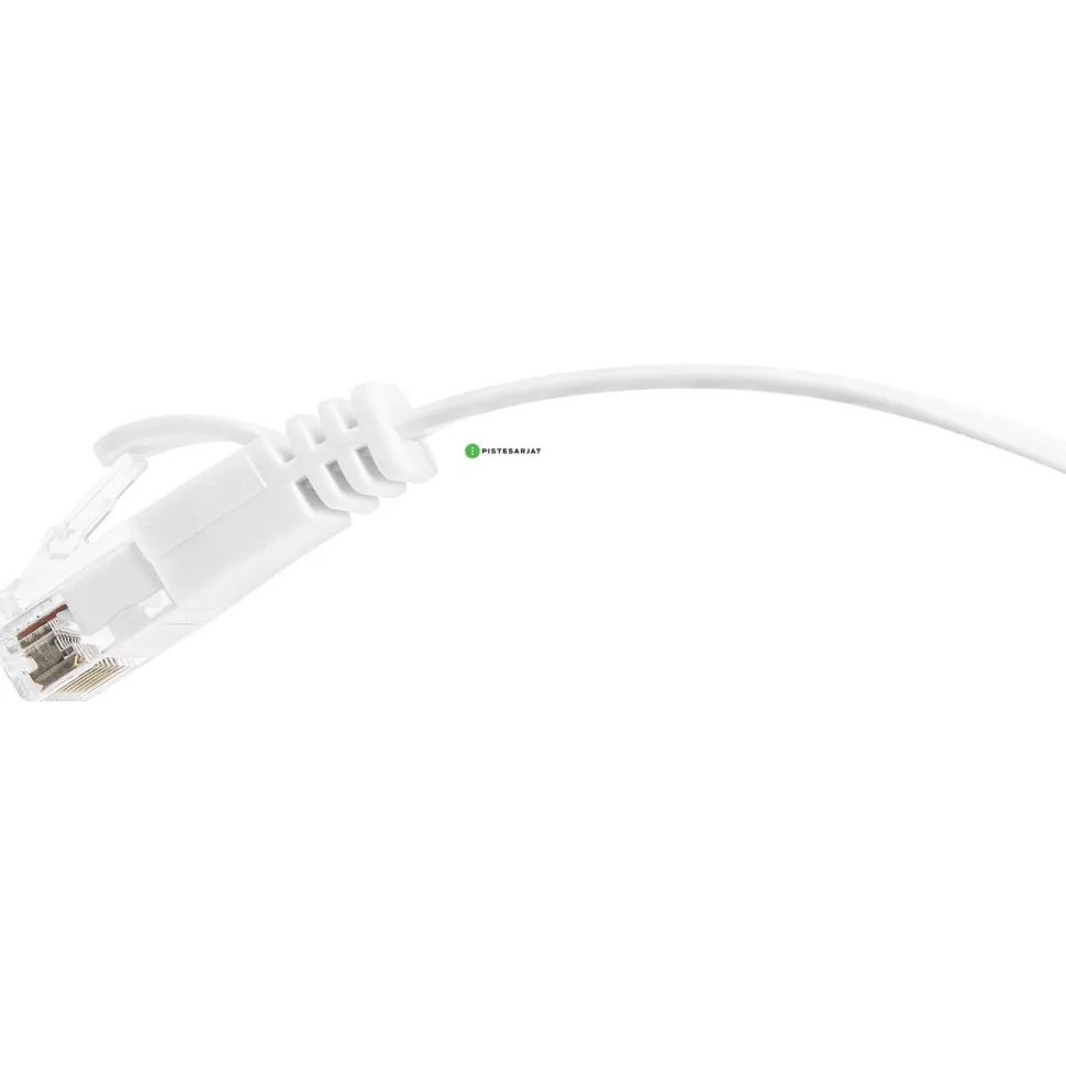 Verkkokaapeli Pistesarjat Cat6a U/UTP Latta, valkoinen, eri pituuksia