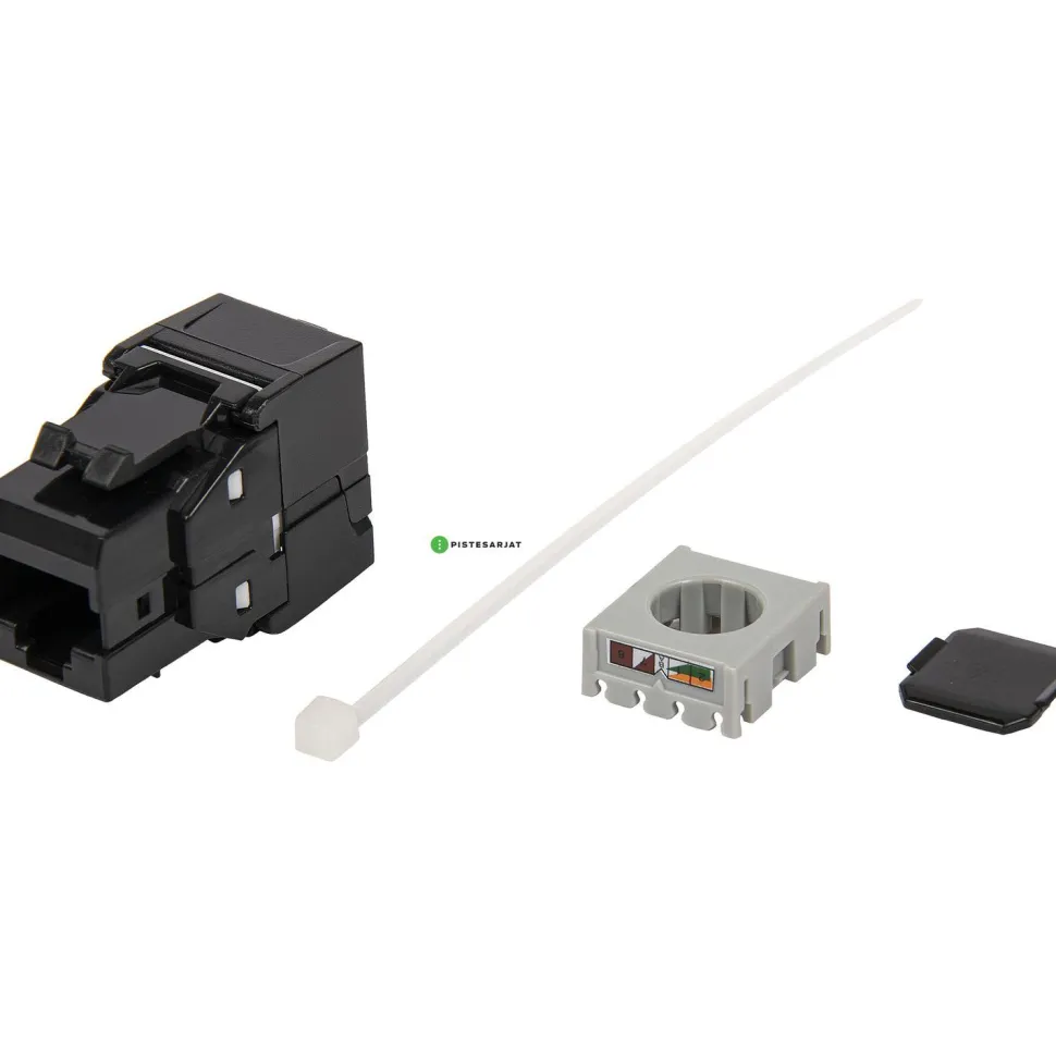 Verkkoliitin Pistesarjat Cat6 RJ45 UTP Keystone, musta