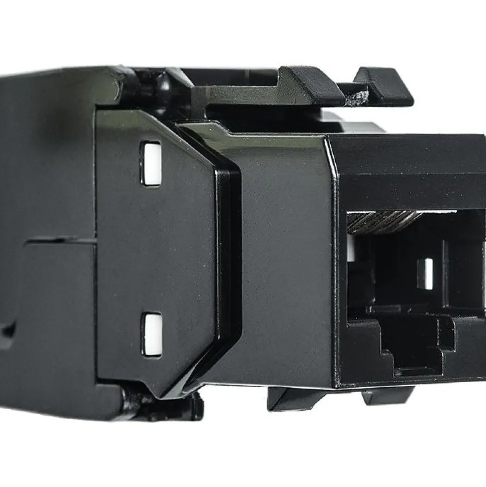 Verkkoliitin Pistesarjat Cat6 RJ45 UTP Keystone, musta