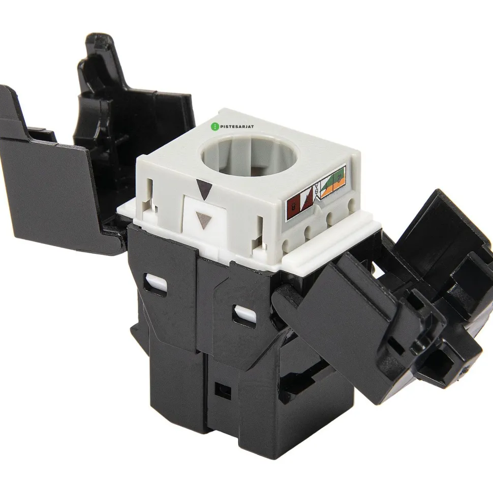 Verkkoliitin Pistesarjat Cat6 RJ45 UTP Keystone, musta