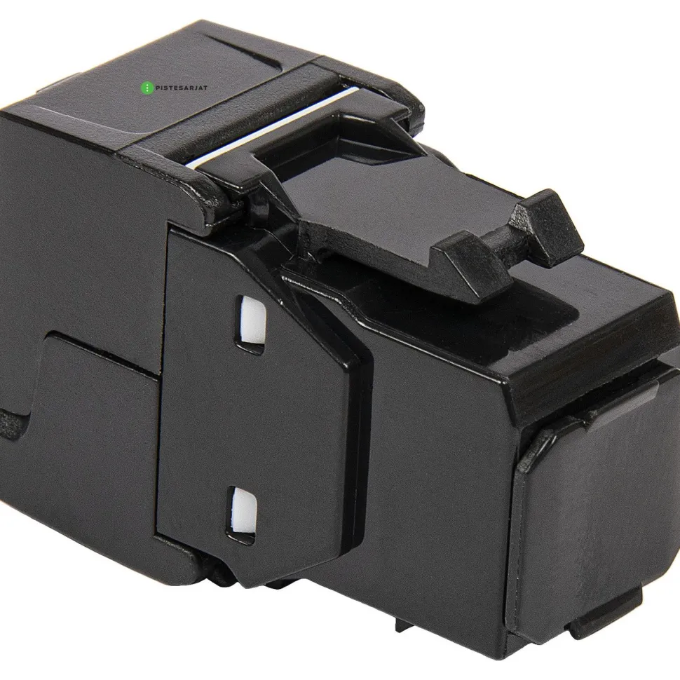 Verkkoliitin Pistesarjat Cat6 RJ45 UTP Keystone, musta