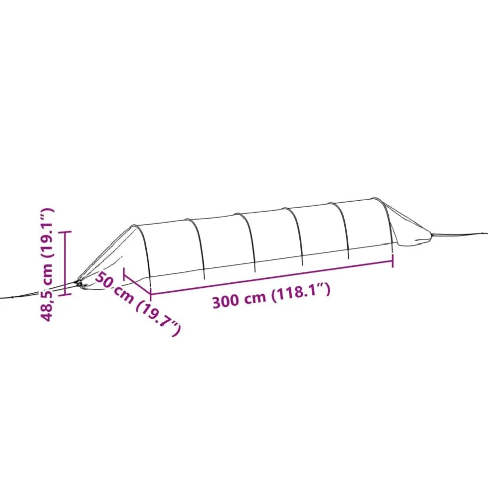 Verkkotunneli, musta teräs ja polyeteeni, eri pakkauskokoja (38132)