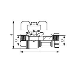 Vesimittarin takaventtiili Hela 333, 3/4"x3/4"