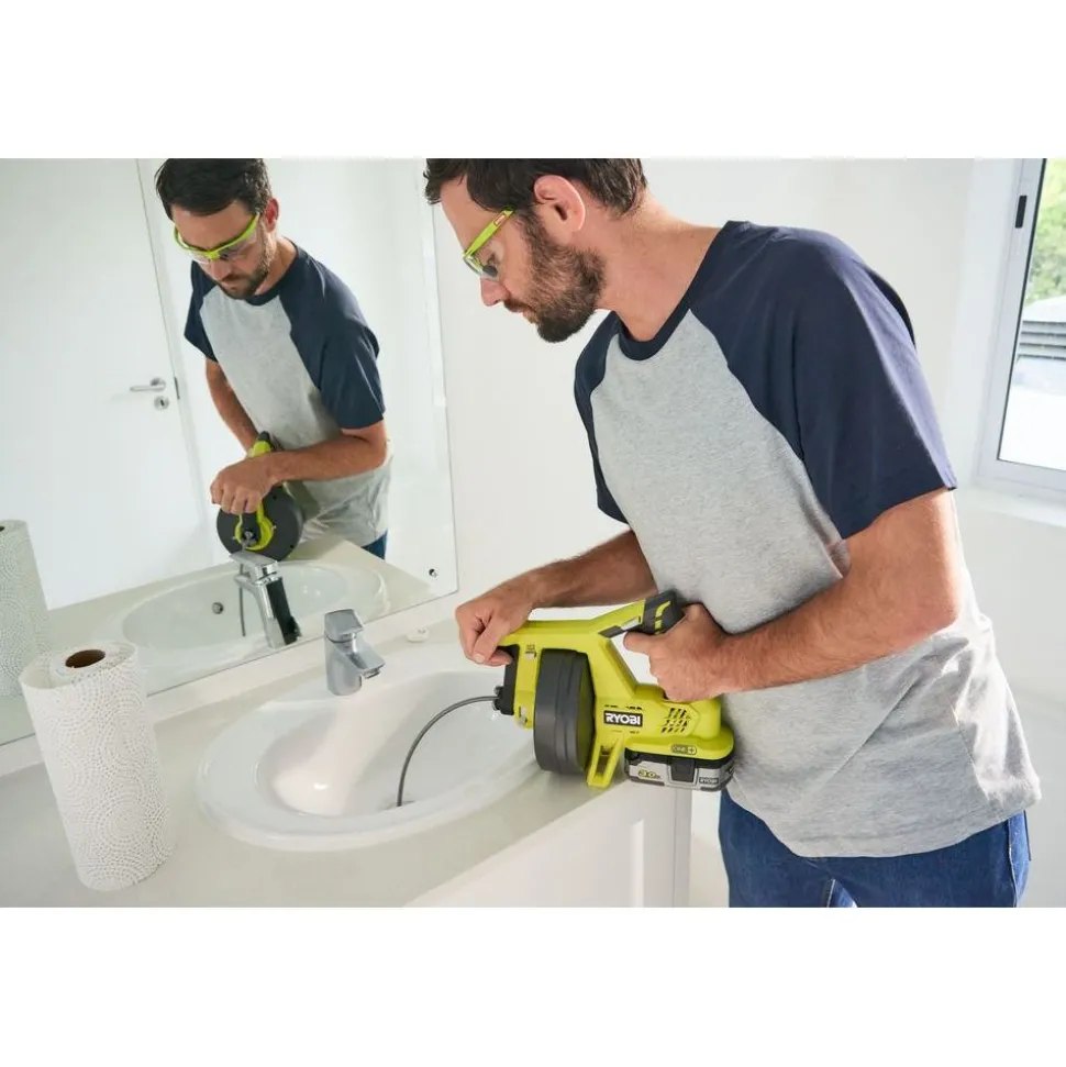 Viemärinpuhdistaja Ryobi ONE+ R18DA-0 7,6 m 18V ilman akkua