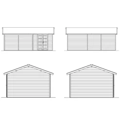 Vierasmaja katoksella Skan Holz 9,5 + 13,8 m²
