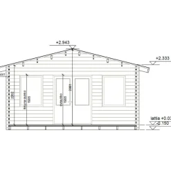 Vierasmaja LP Garden V-XXL, 25m², harjakatto