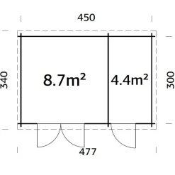 Vierasmaja Palmako Ella 13,1 m²