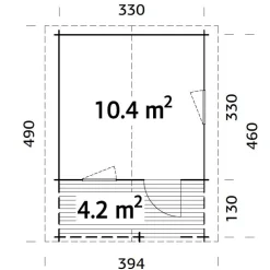 Vierasmaja Palmako Emma 10,4+4,2 m²