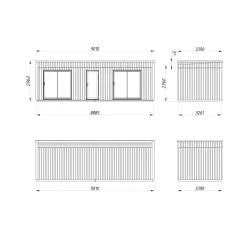 Vierasmaja Palmako Rebekka 22,4 m2, puuvalmis