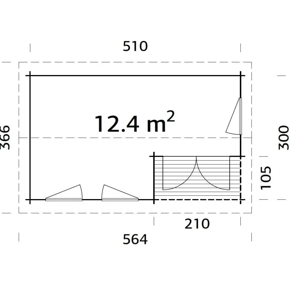 Vierasmaja Palmako Susanna 12,4 m²