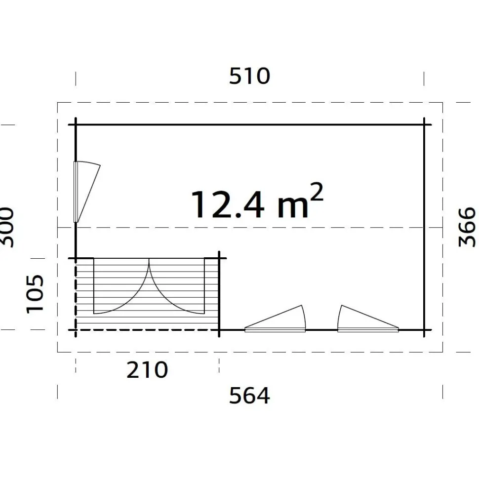 Vierasmaja Palmako Susanna 12,4 m²