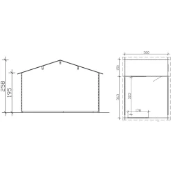 Vierasmaja Skan Holz Alicante 1 5,7 + 13,8 m²