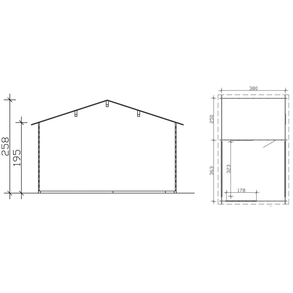 Vierasmaja Skan Holz Alicante 3 9,5 + 13,8 m²