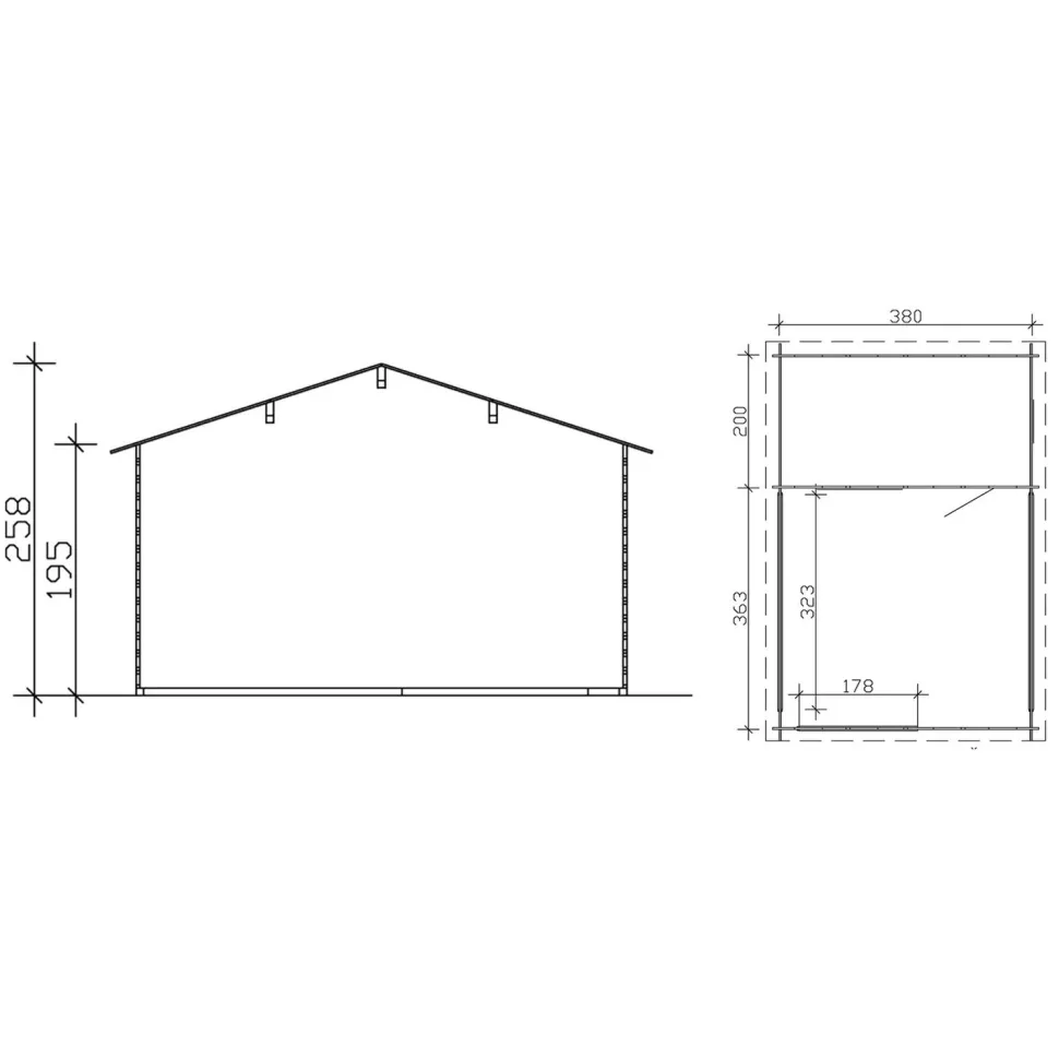 Vierasmaja Skan Holz Alicante 2 7,6 + 13,8 m²