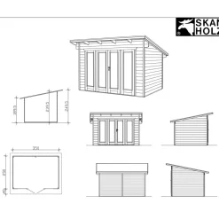 Vierasmaja Skan Holz Ostende 1 8,8m²