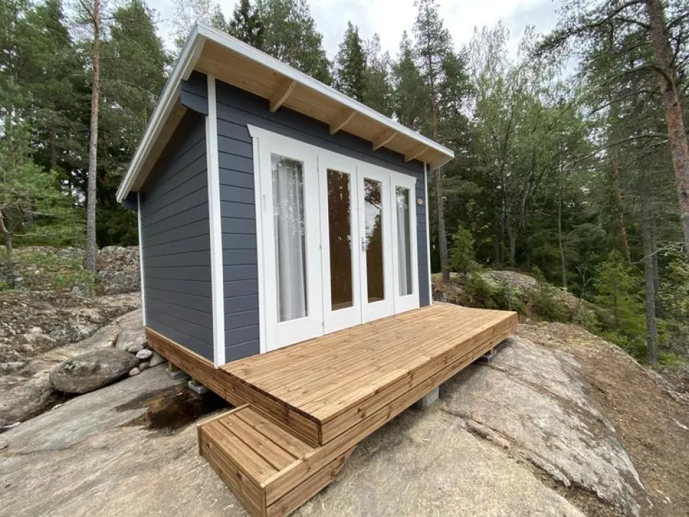 Vierasmaja Skan Holz Ostende 1 8,8m² harmaa