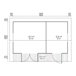 Vierasmaja Tene Annika, 13.44m²