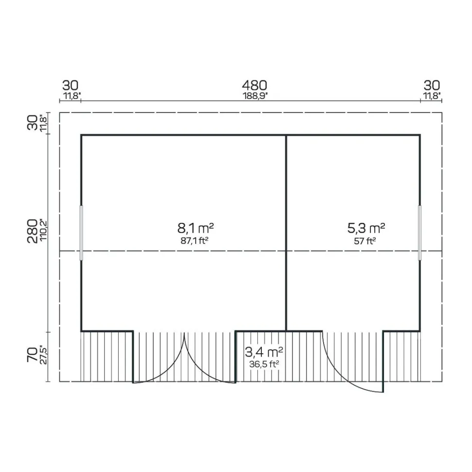 Vierasmaja Tene Annika, 13.44m²