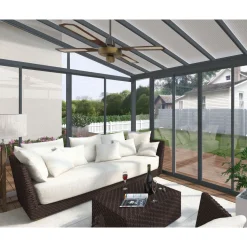 Viherhuone Palram-Canopia SanRemo Veranda, 16.5m², 4x4.25ft, harmaa