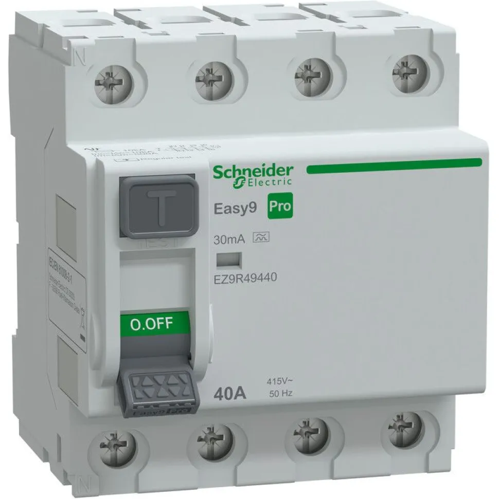 Vikavirtasuojakytkin Schneider Electric Easy9 RCCB 4P 40 A 30 mA A