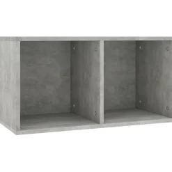 Vinyylilevyjen säilytyslaatikko 71x34x36cm harmaa lastulevy