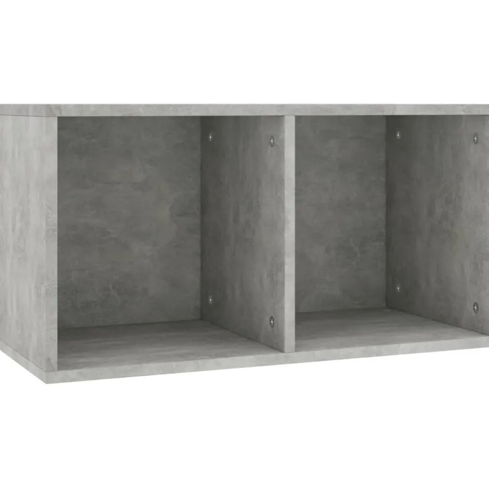 Vinyylilevyjen säilytyslaatikko 71x34x36cm harmaa lastulevy