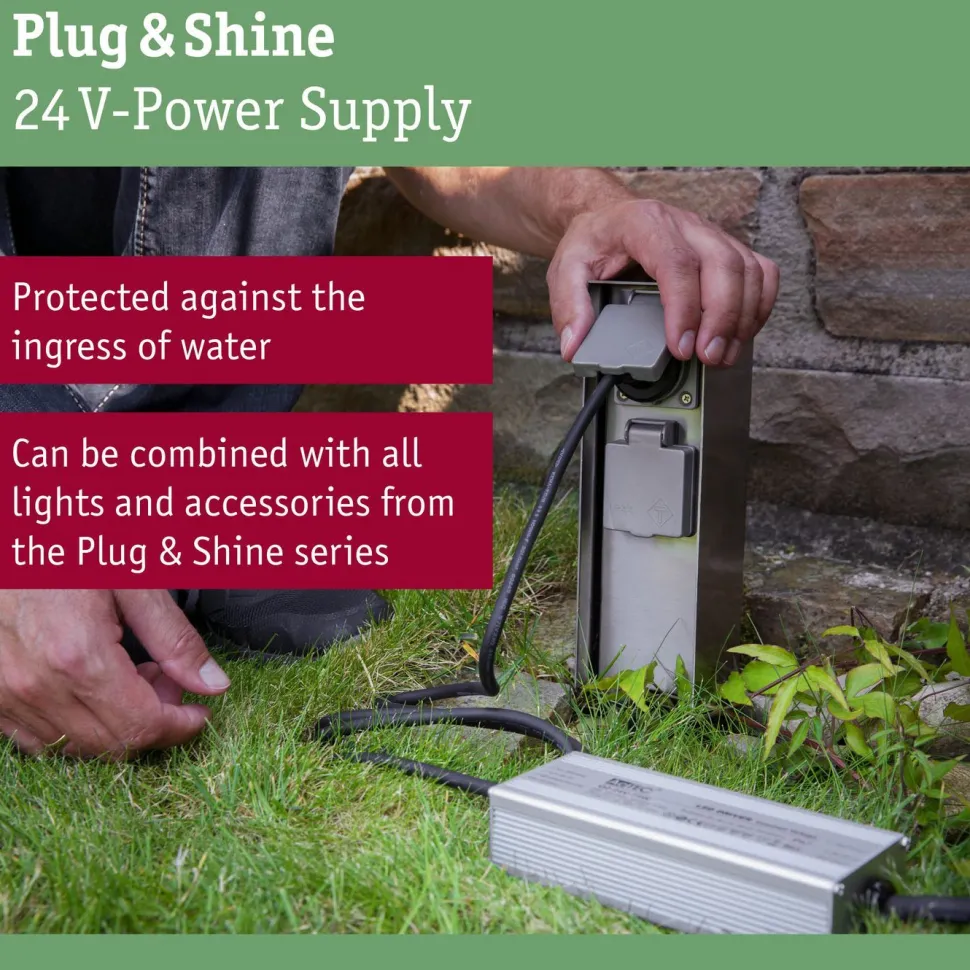 Virtalähde Paulmann Plug & Shine 75W 230/24V DC IP67 ulkovalaistukseen antrasiitti