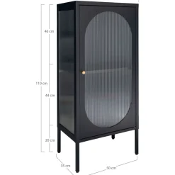 Vitriini House Nordic Adelaide, 50x35x110cm, musta