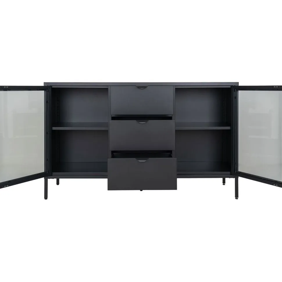 Vitriini House Nordic Dalby, 3 laatikolla, 140x40x85cm, musta
