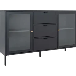 Vitriini House Nordic Dalby, 3 laatikolla, 140x40x85cm, musta