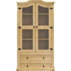 Vitriinikaappi Corona 99x43x187 cm täysi mänty (05682)