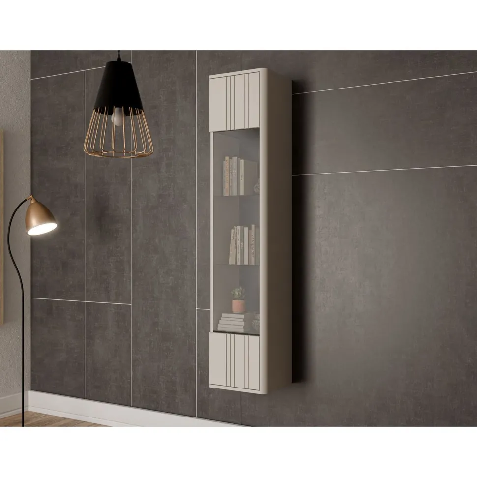 Vitriinikaappi Nomla PHILIPPE, 164cm, beige