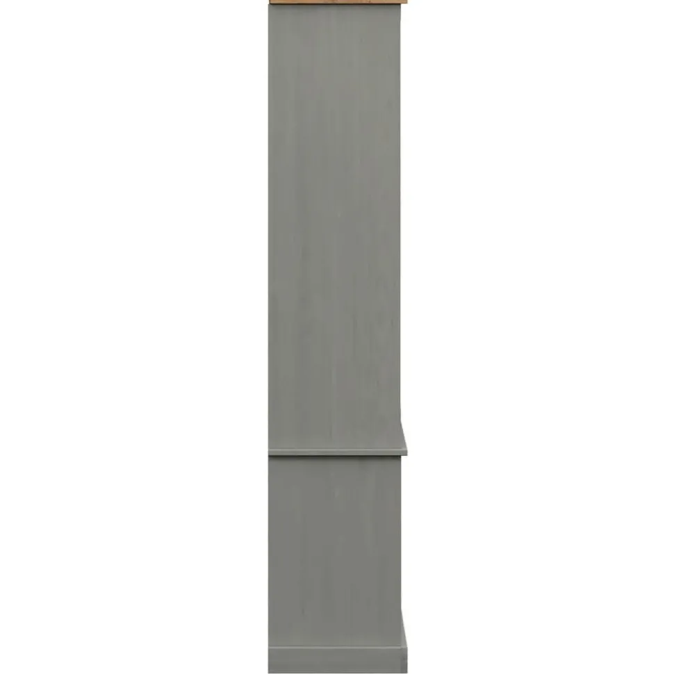 Vitriinikaappi VIGO harmaa 85x35x170 cm täysi mänty (53195)