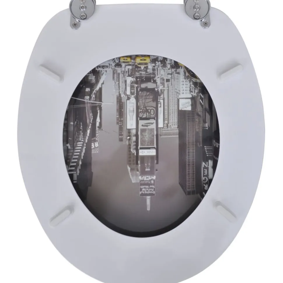 WC-istuimen kansi MDF New York Kuviointi