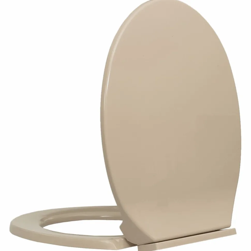 WC-istuimen kansi pehmeästi sulkeutuva beige soikea