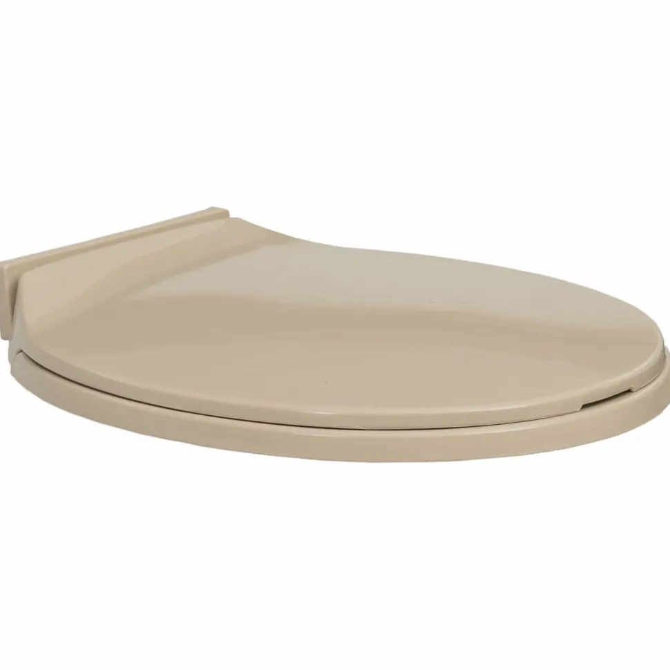 WC-istuimen kansi pehmeästi sulkeutuva beige soikea