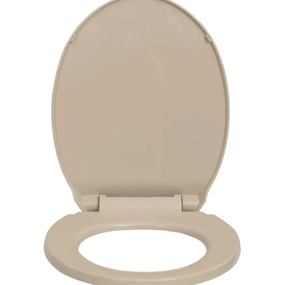 WC-istuimen kansi pehmeästi sulkeutuva beige soikea