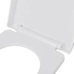WC-istuimen kansi pikakiinnityksellä soft-close neliö valkoinen