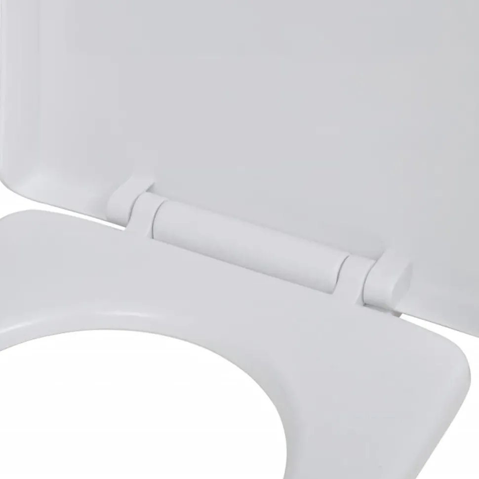 WC-istuimen kansi soft-close neliö valkoinen