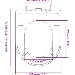WC-istuimen kansi soft-close neliö valkoinen