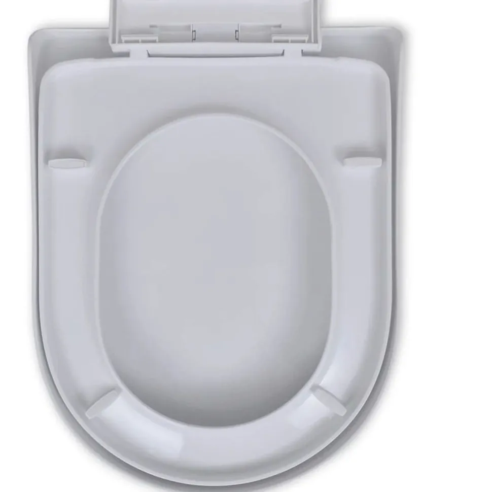 WC-istuimen kansi soft-close neliö valkoinen