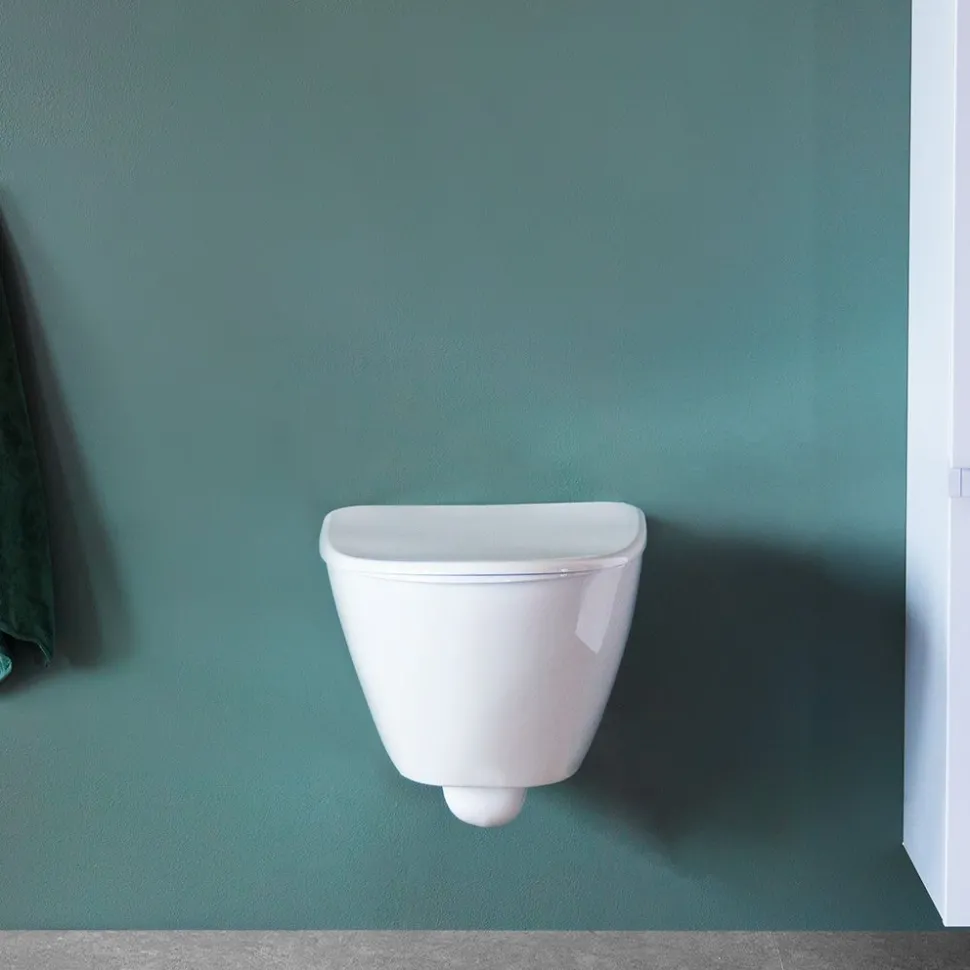 WC-istuin Bathlife Spola, seinämalli, valkoinen