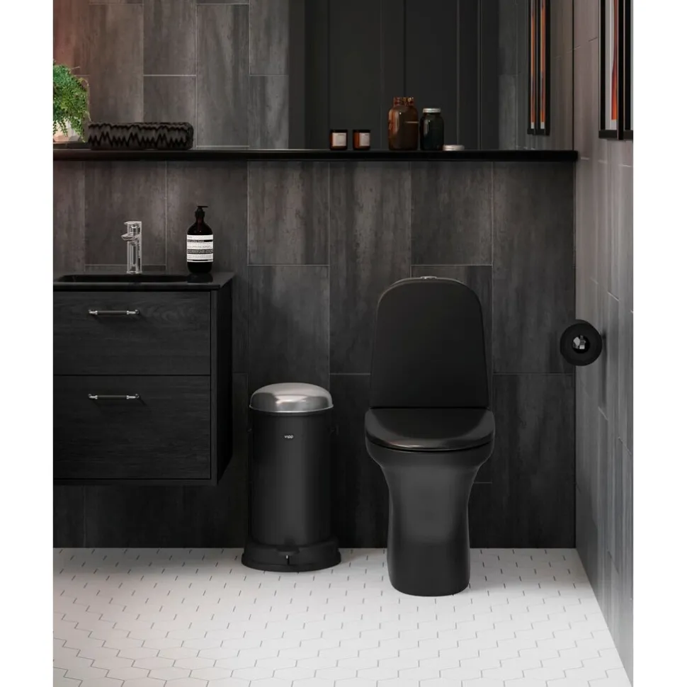 WC-istuin Gustavsberg Estetic 8300, S/P-piilolukko, Soft Close -kansi, mattamusta
