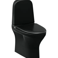 WC-istuin Gustavsberg Estetic 8300, S/P-piilolukko, Soft Close -kansi, mattamusta