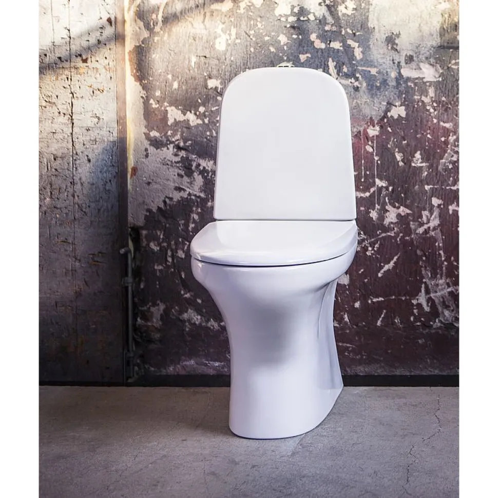 WC-istuin Gustavsberg Estetic 8300 piilo S/P-lukko, Hygienic Flush, C+, mattavalkoinen