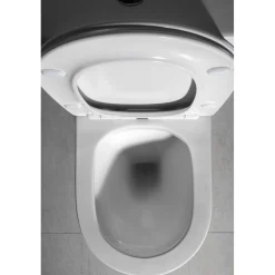 WC-istuin Interia Pako Rimless soft-close -kannella kaksoishuuhtelu, valkoinen