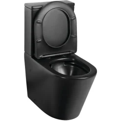 WC-istuin Interia Pako Rimless soft-close -kannella kaksoishuuhtelu, mattamusta