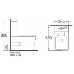 WC-istuin Interia Porta soft-close -kannella kaksoishuuhtelu