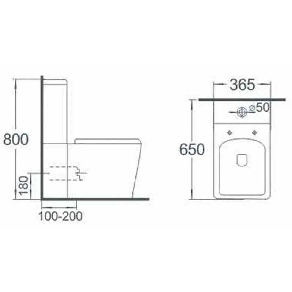 WC-istuin Interia Porta soft-close -kannella kaksoishuuhtelu