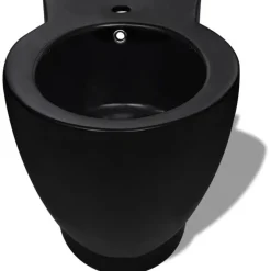 WC-istuin ja bidee musta